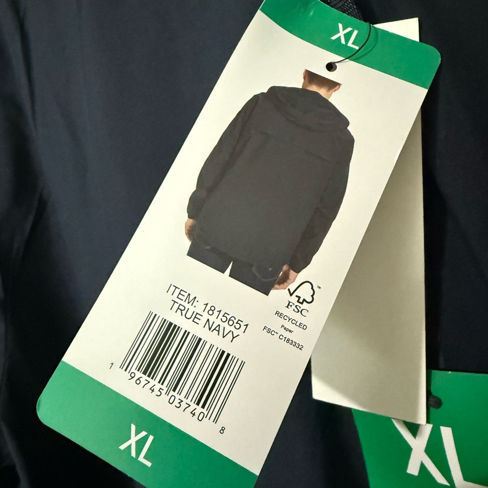 Calvin Klein Men's Hooded Windbreaker Jacket, True Navy Blue, Size XL - Picture 3 of 5
